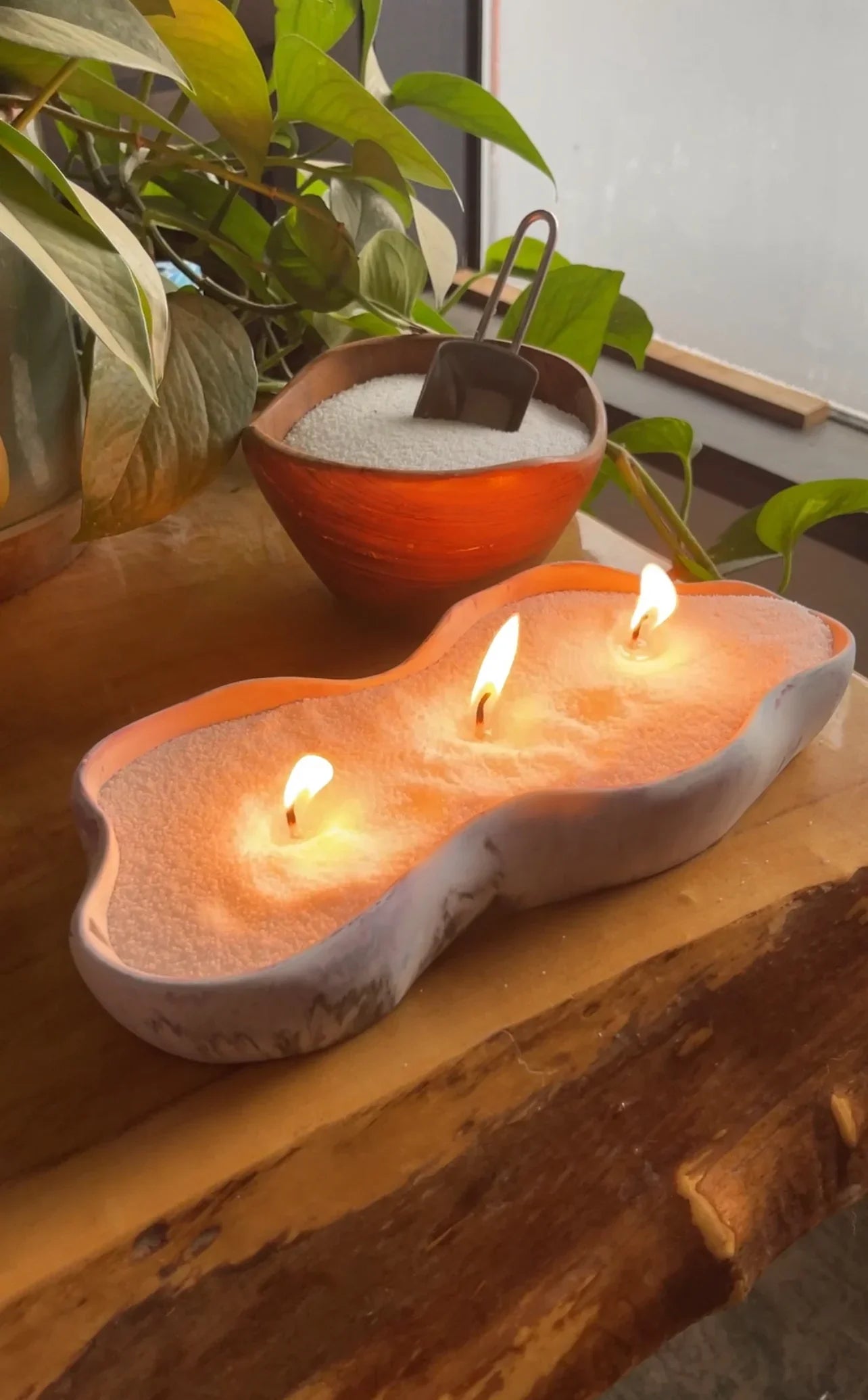 Modern Irregular Shape Jesmonite Centerpiece Bowl