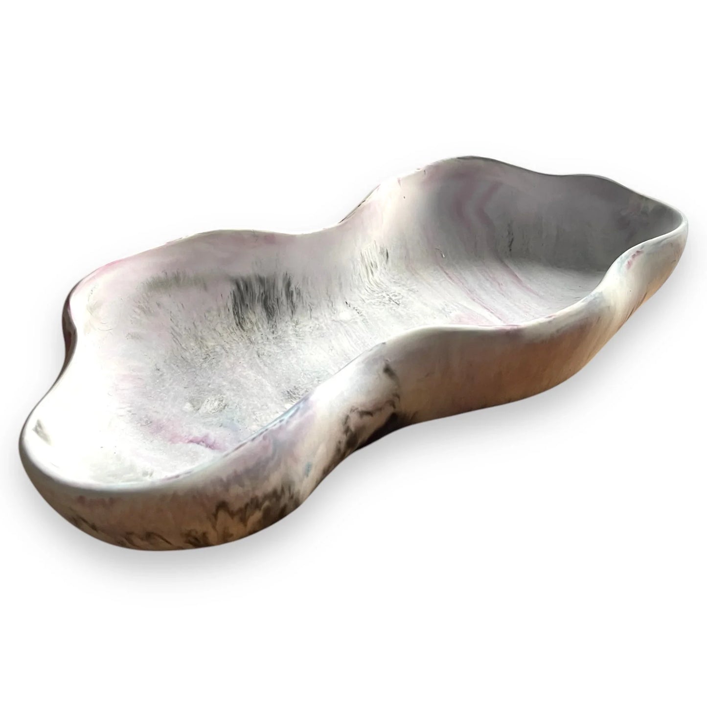 Modern Irregular Shape Jesmonite Centerpiece Bowl