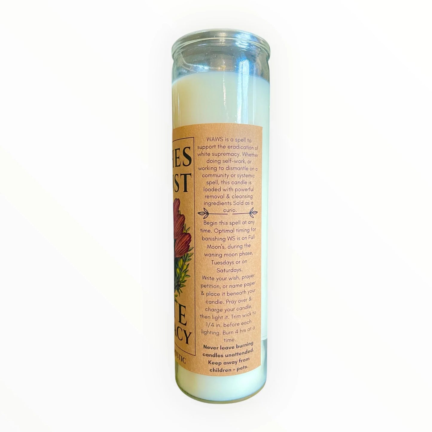 Witches Against White Supremacy Candle - Revolutionary Mystic