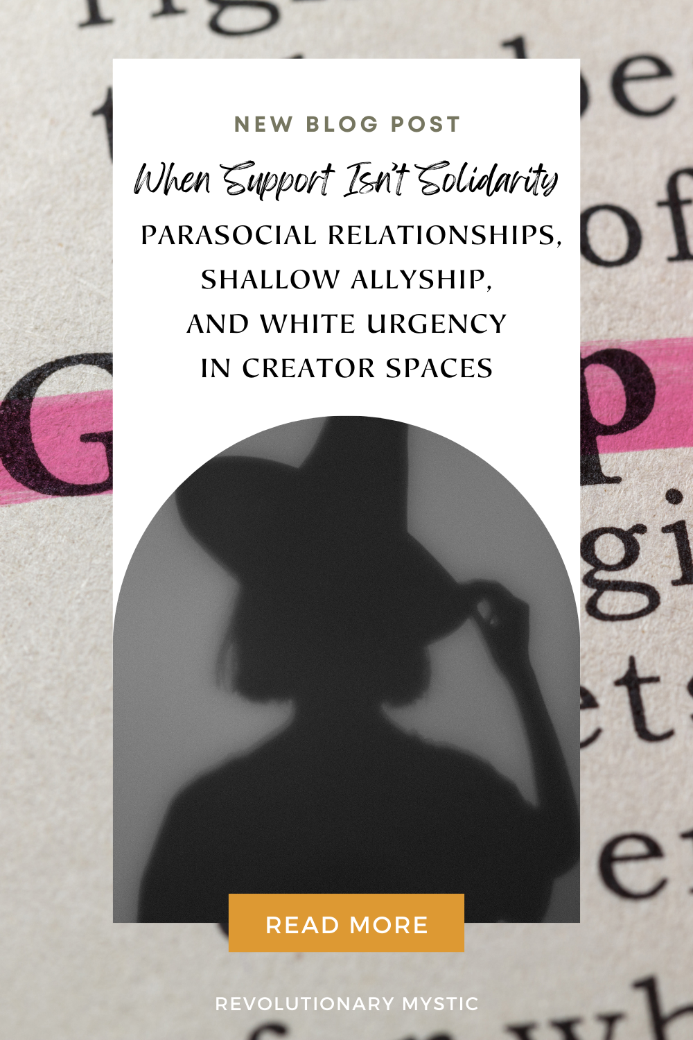 When Support Isn't Solidarity: Parasocial Relationships, Shallow Allyship, and White Urgency in Creator Spaces