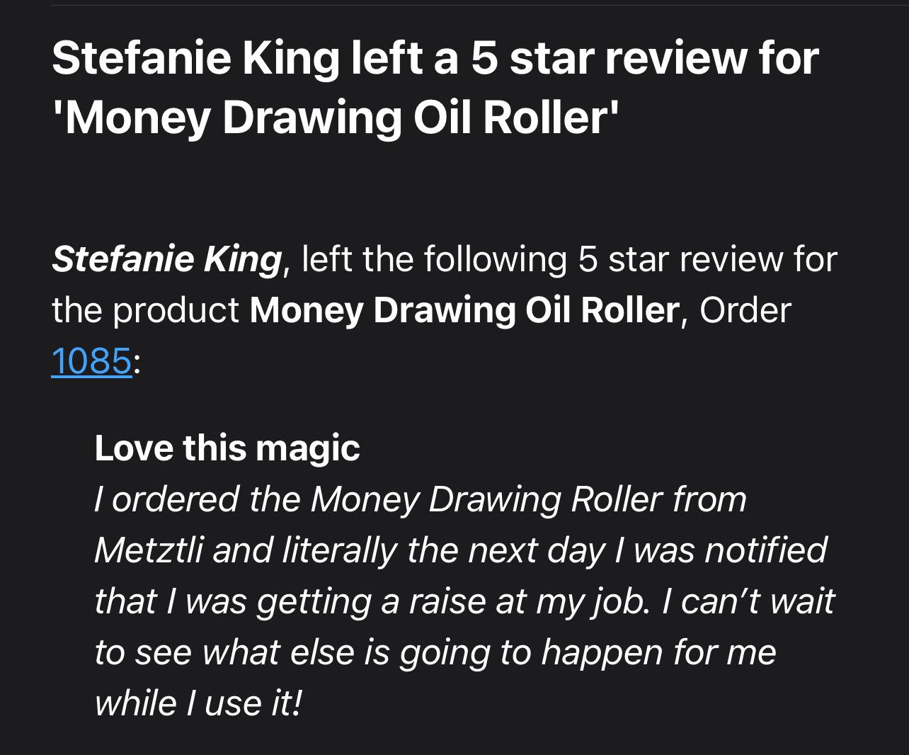 Money Drawing Oil Roller