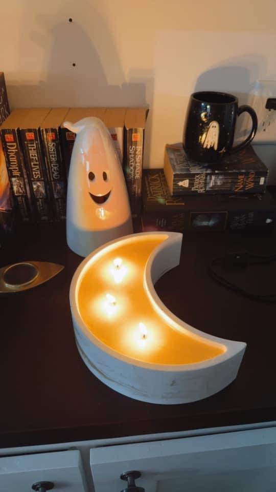 Custom Crescent Moon Candle