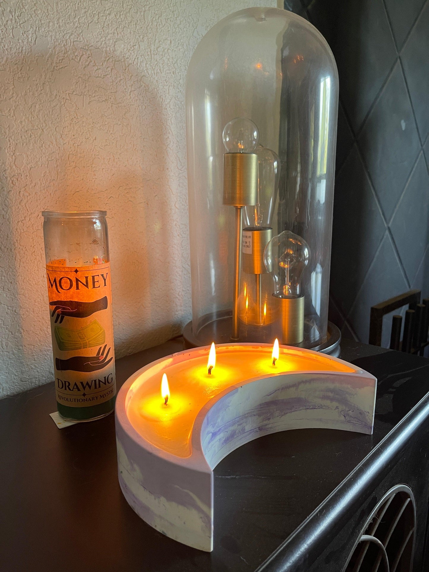 Custom Crescent Moon Candle