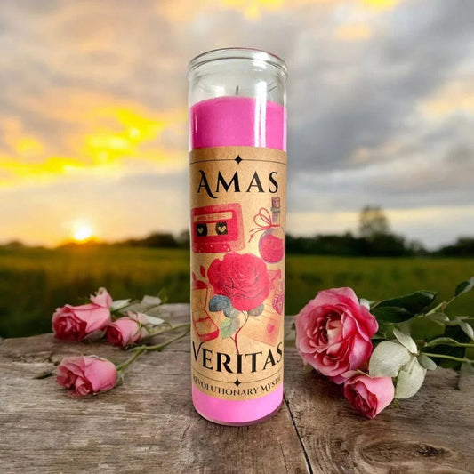 Amas Veritas "True Love" Spell Candle - Soy Wax Ritual Candle for True Love And Devotion Rituals - Revolutionary Mystic