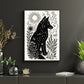 Art Print - “Solar Solstice” Mystical Wolf Monochrome Witchy Aesthetic - Revolutionary Mystic