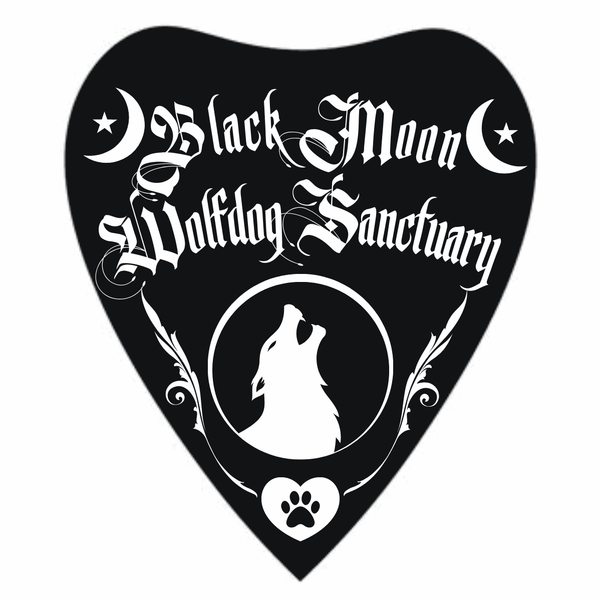 Black Moon Sanctuary Planchette Sticker