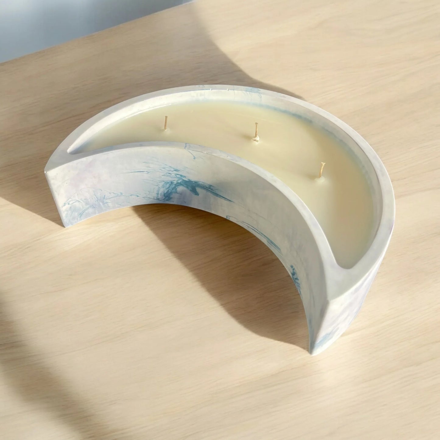 Blue Crescent Moon Candle - Revolutionary Mystic