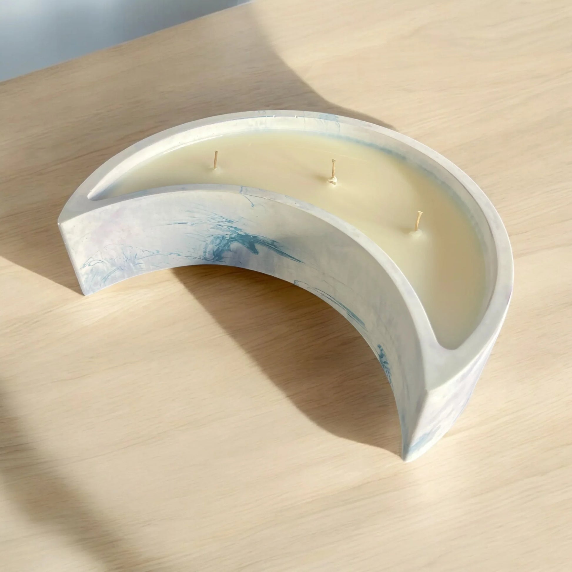 Blue Crescent Moon Candle - Revolutionary Mystic