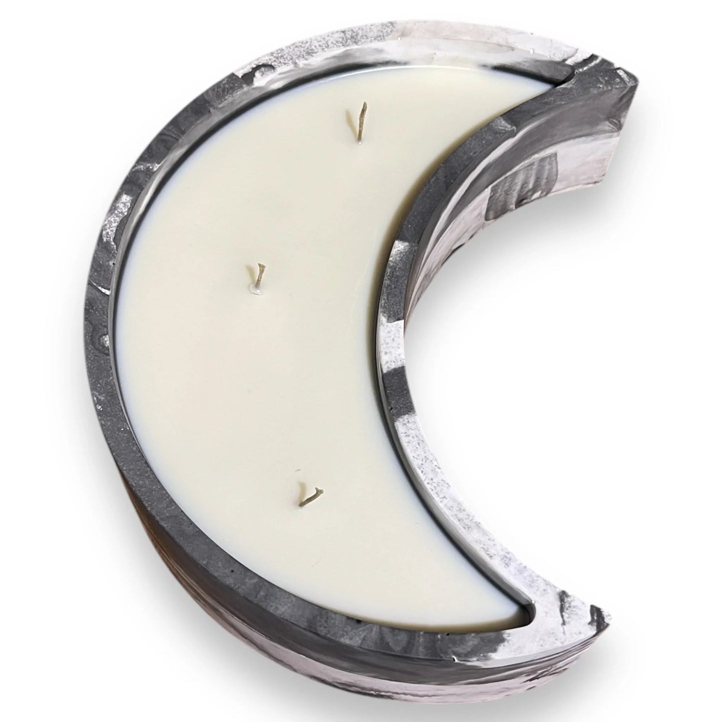 Crescent Moon Jesmonite Triple - Wick Candle - Large - Revolutionary Mystic
