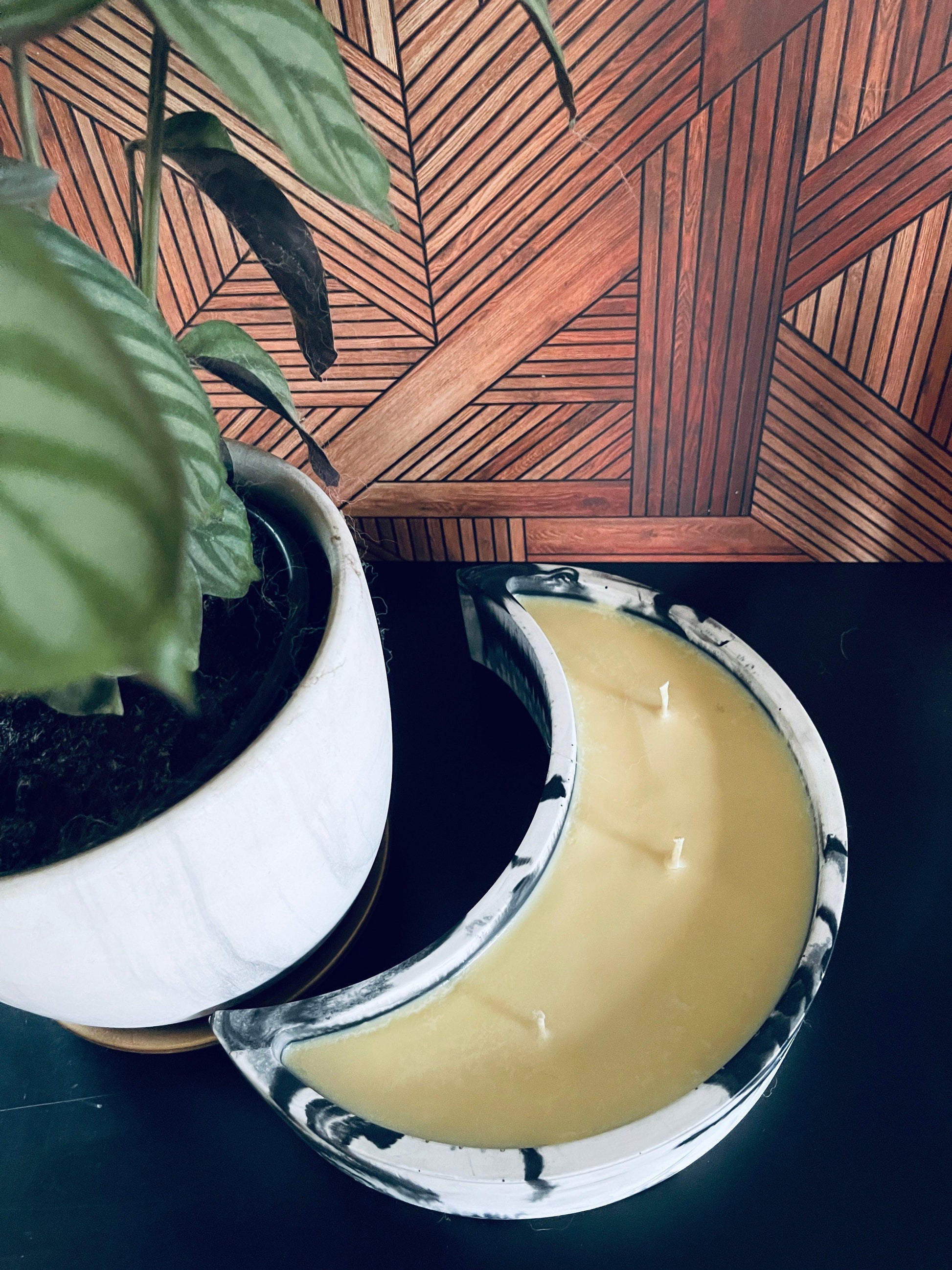 Custom Crescent Moon Candle - Revolutionary Mystic