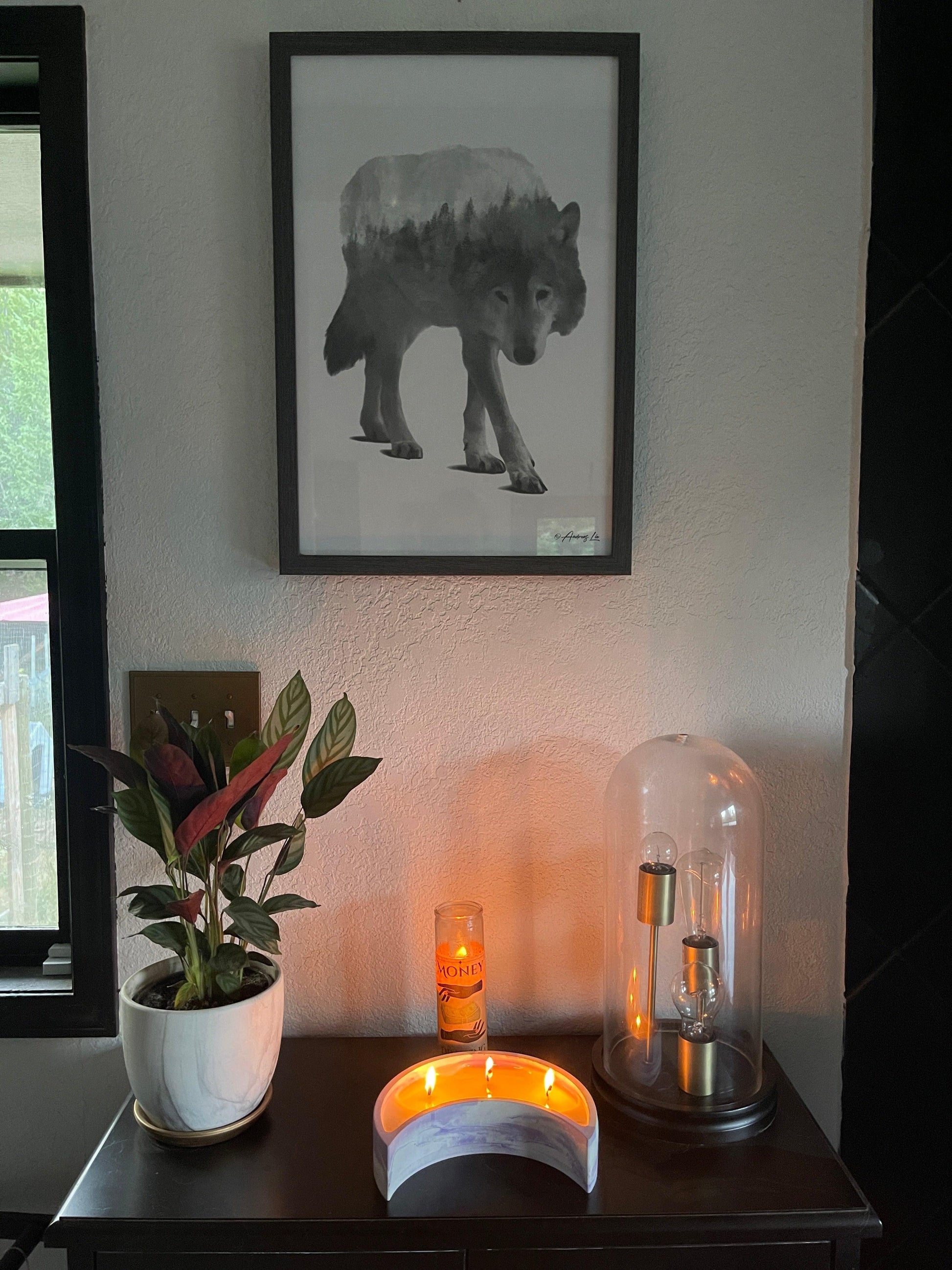 Custom Crescent Moon Candle - Revolutionary Mystic