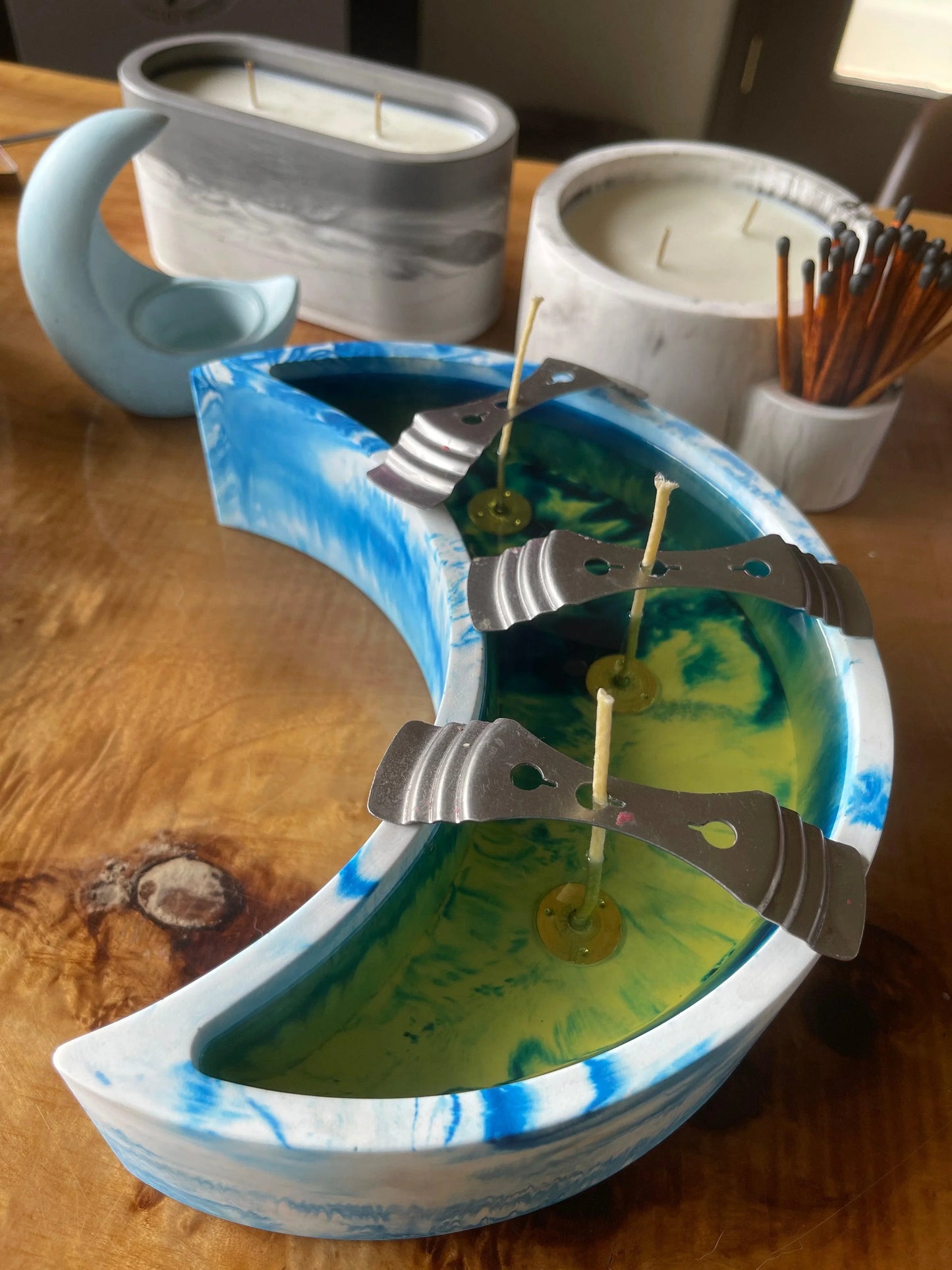 Custom Crescent Moon Candle - Revolutionary Mystic