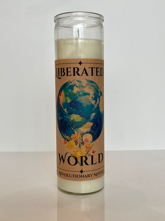 I Dream Of A Liberated World Candle - Revolutionary Mystic