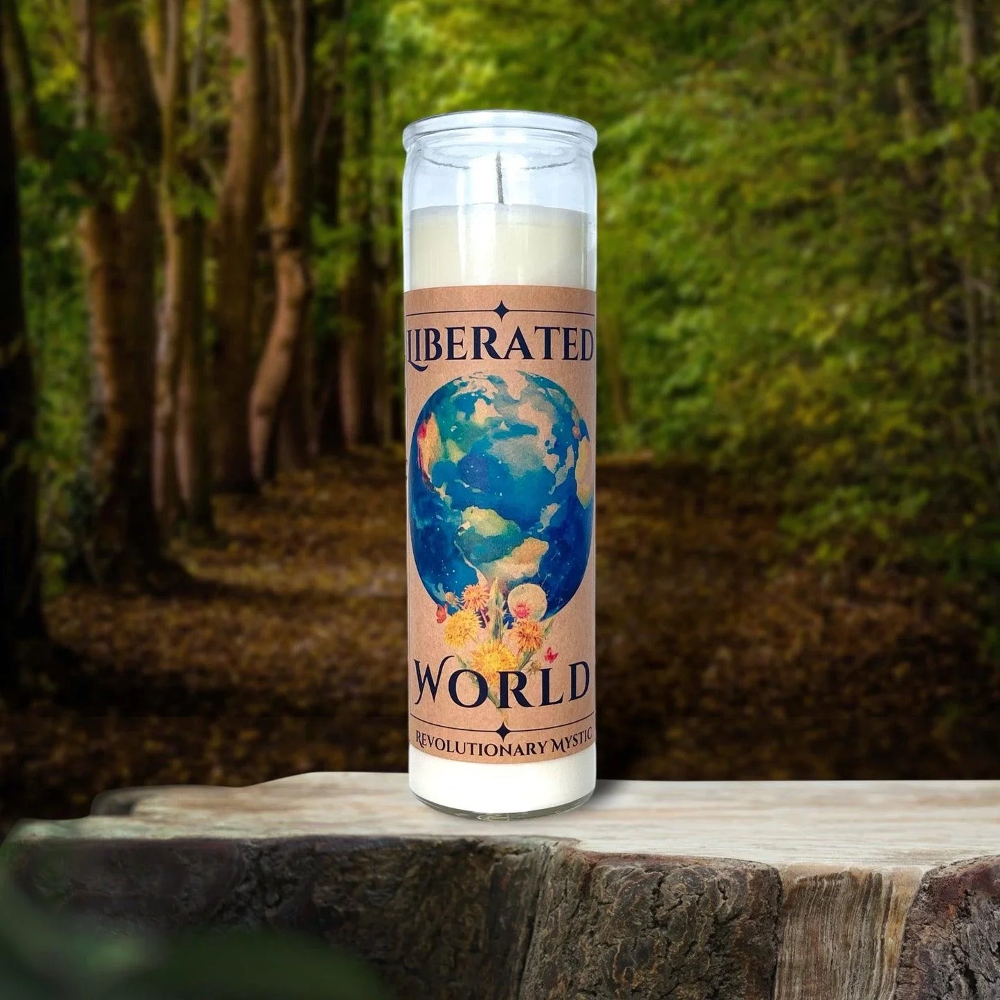 Liberated World Candle - Revolutionary Mystic