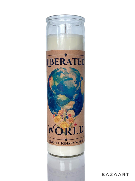 Liberated World Candle - Revolutionary Mystic