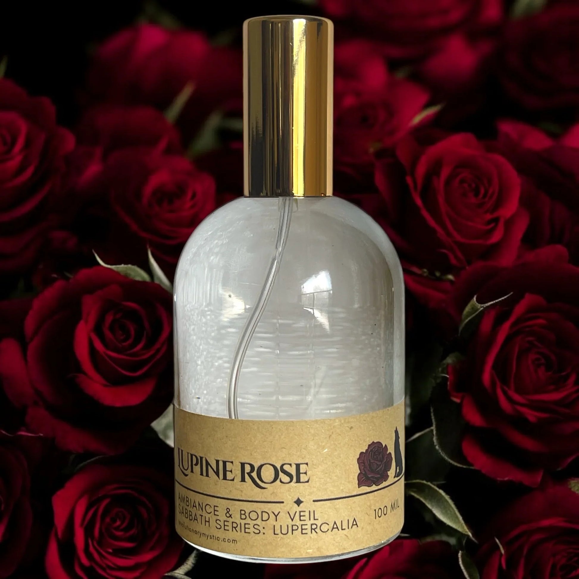 Lupine Rose Ambiance & Body Veil | Dark Rose Lupercalia Ritual Spray - Revolutionary Mystic