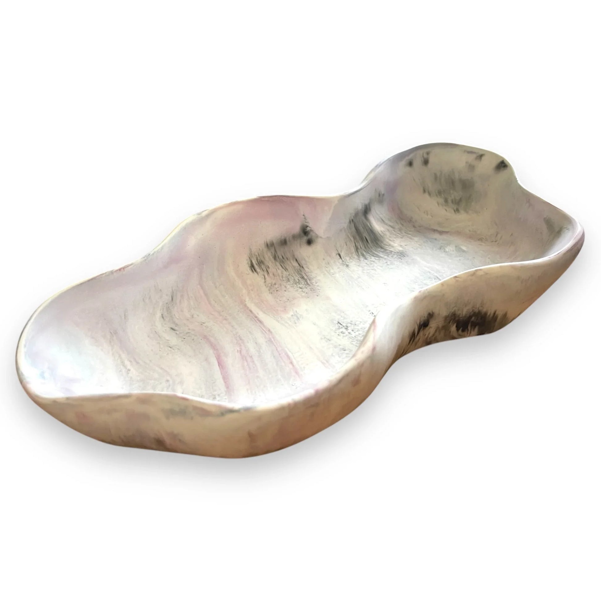 Modern Irregular Shape Jesmonite Centerpiece Bowl - Revolutionary Mystic