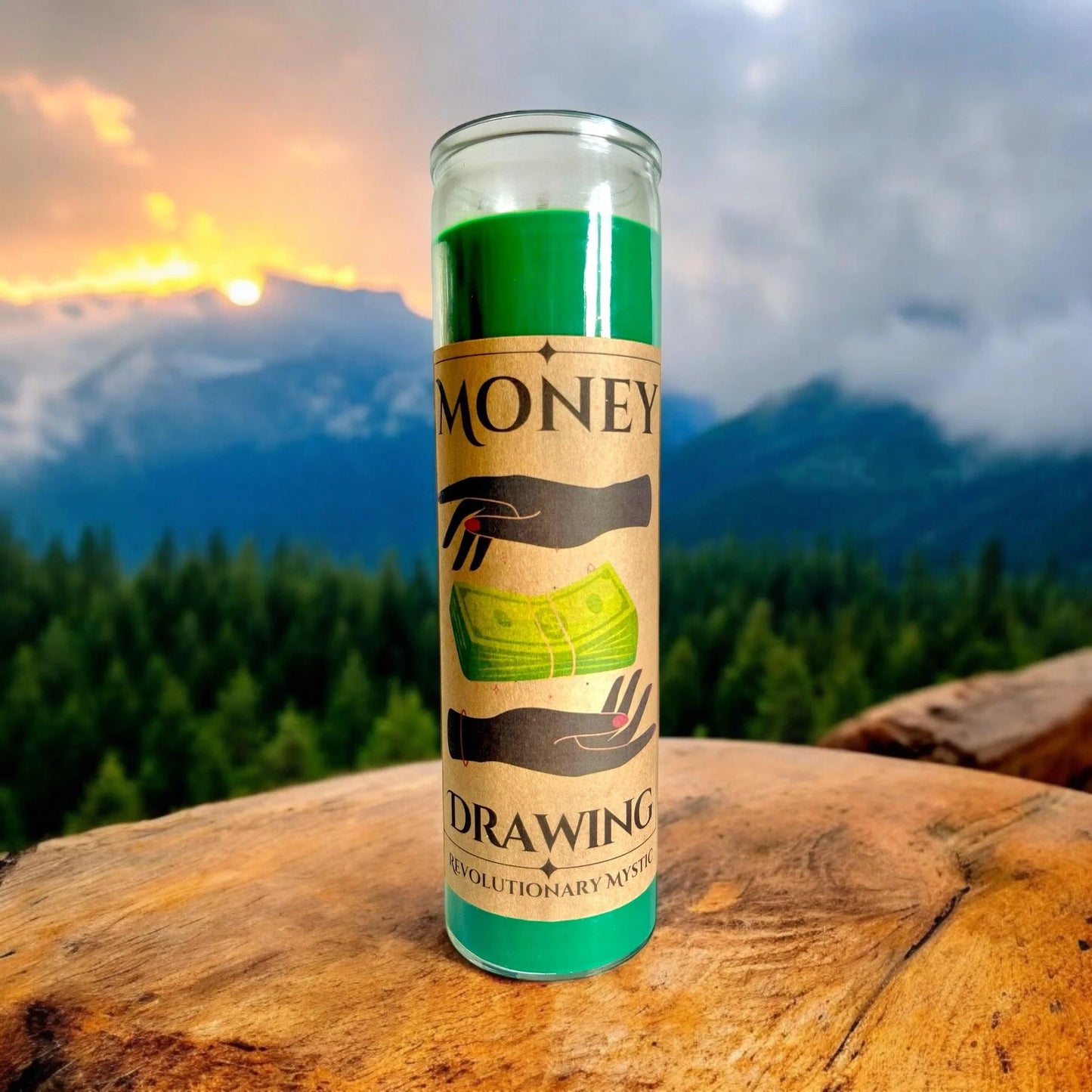 Money Drawing Candle - Revolutionary Mystic