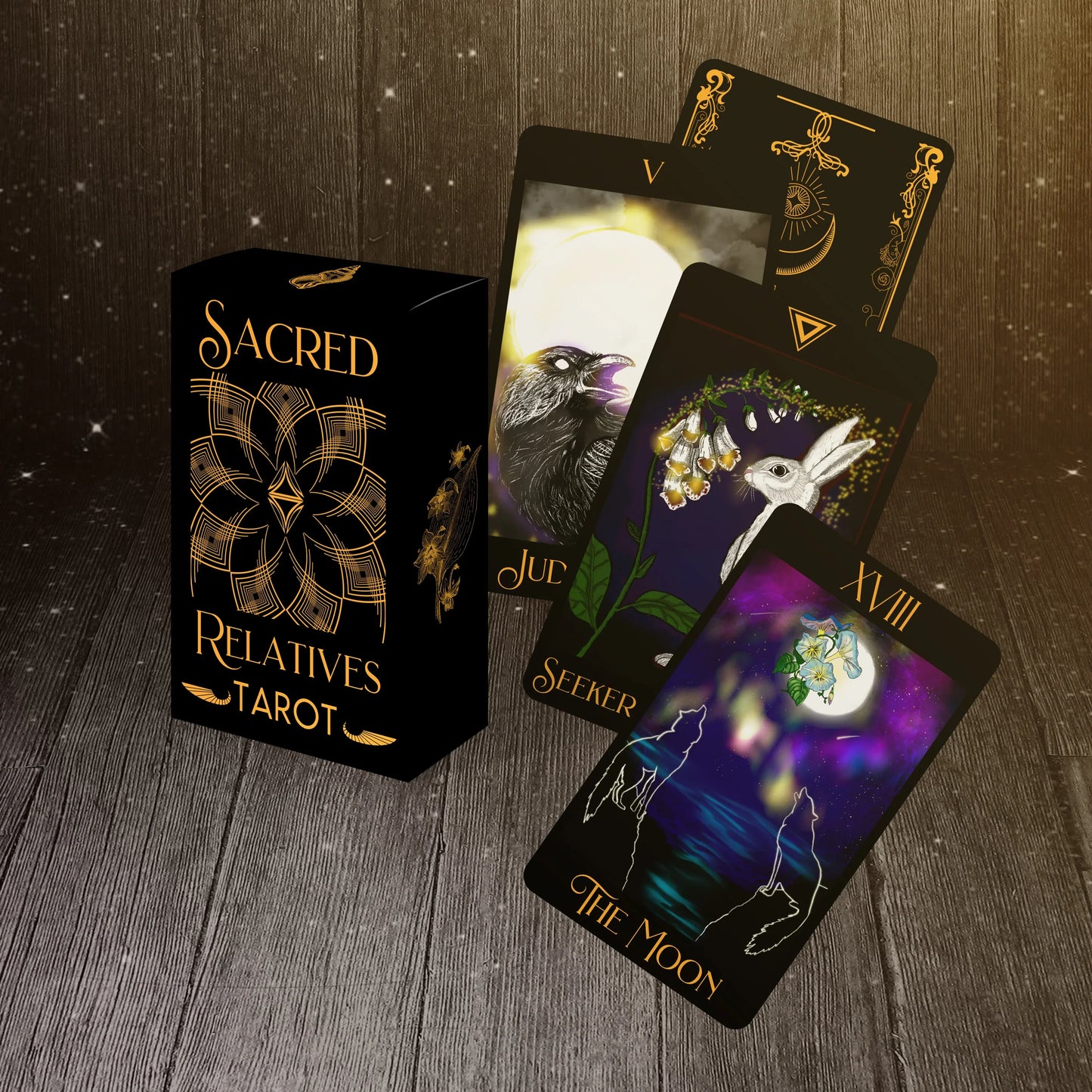 PREORDER Sacred Relatives Tarot Deck – Eco-Centric & Animism-Inspired Tarot, Black & Indigenous Created, Hand-Illustrated Indie Tarot Deck - Revolutionary Mystic