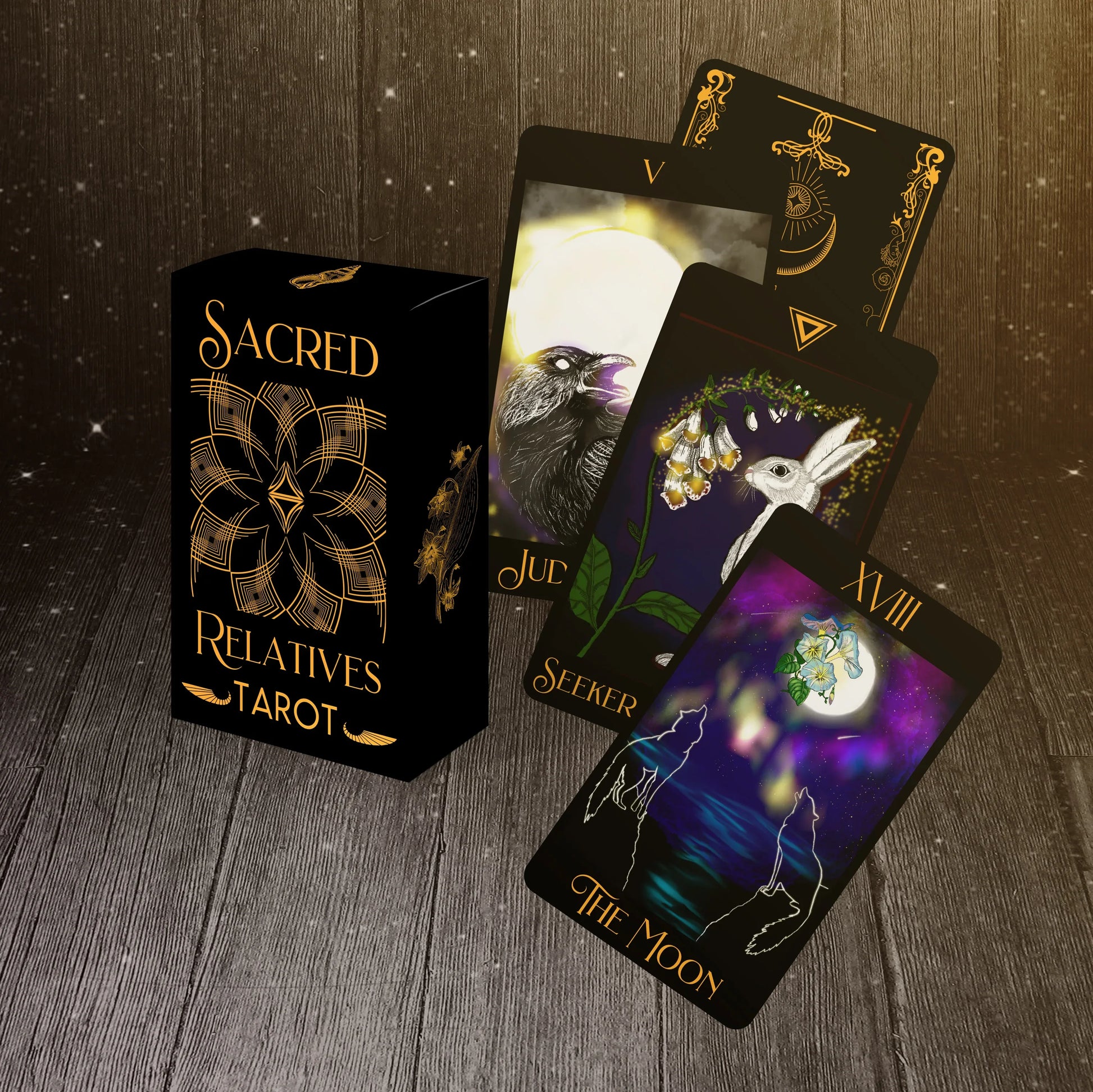 PREORDER Sacred Relatives Tarot Deck – Eco-Centric & Animism-Inspired Tarot, Black & Indigenous Created, Hand-Illustrated Indie Tarot Deck - Revolutionary Mystic