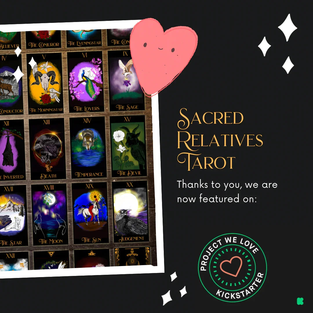 PREORDER Sacred Relatives Tarot Deck – Eco-Centric & Animism-Inspired Tarot, Black & Indigenous Created, Hand-Illustrated Indie Tarot Deck - Revolutionary Mystic