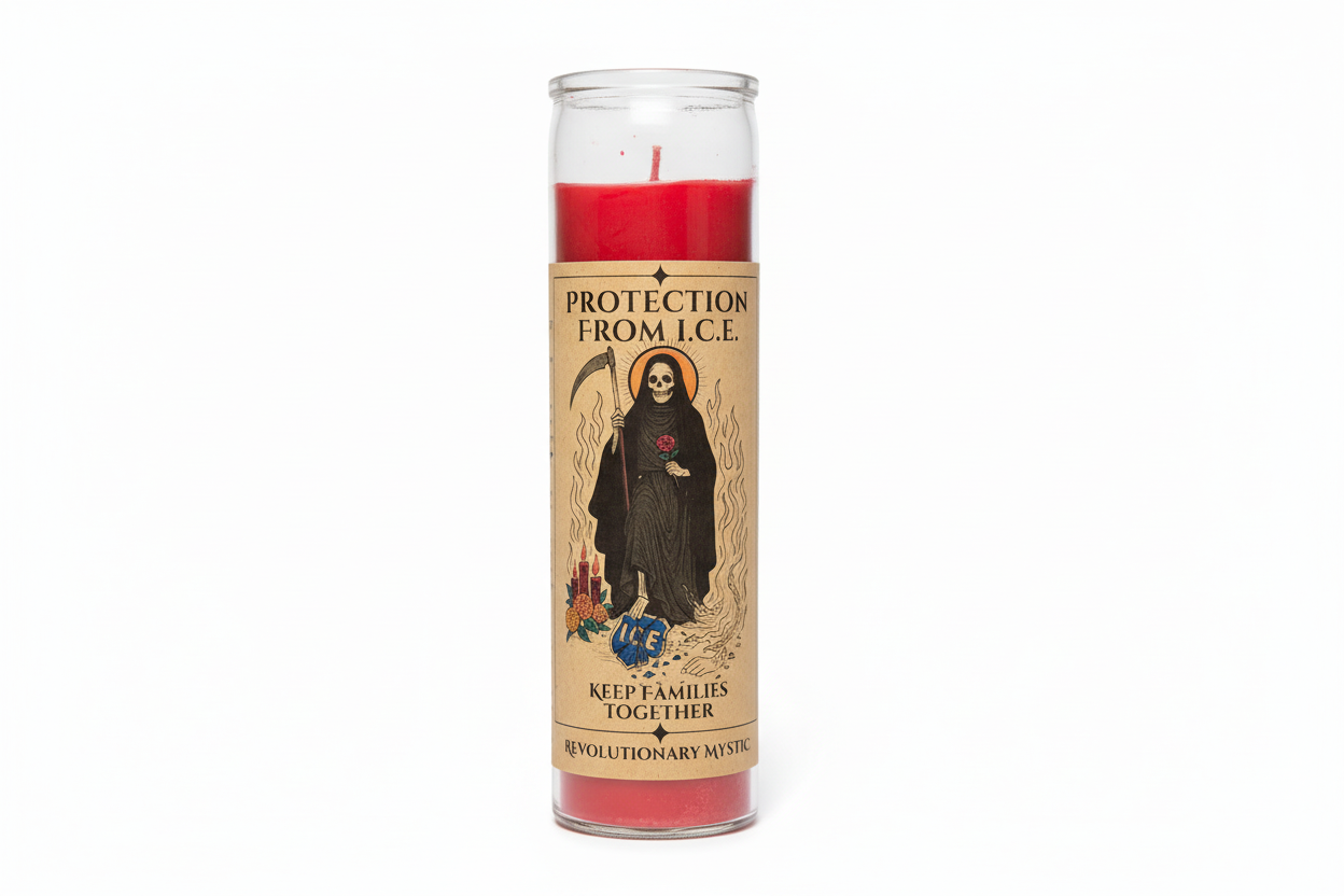 Protection from I.C.E. candle with background removed