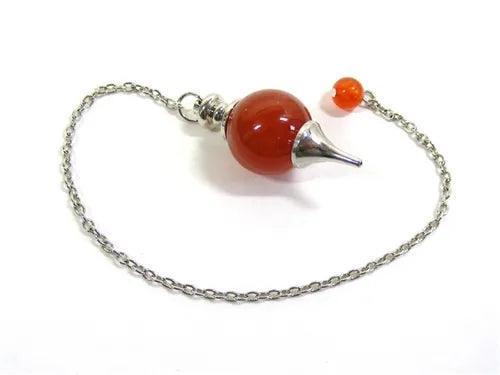 Round Carnelian Pendulum - Revolutionary Mystic