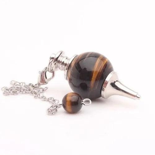 Round Tiger Eye Pendulum - Revolutionary Mystic