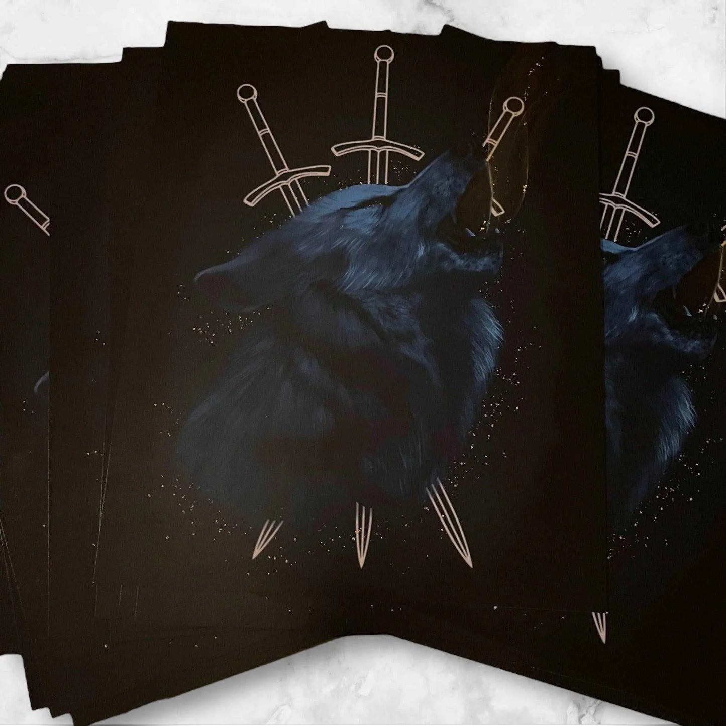 Three of Swords Wolf Giclee Print 11 x 14 - Revolutionary Mystic