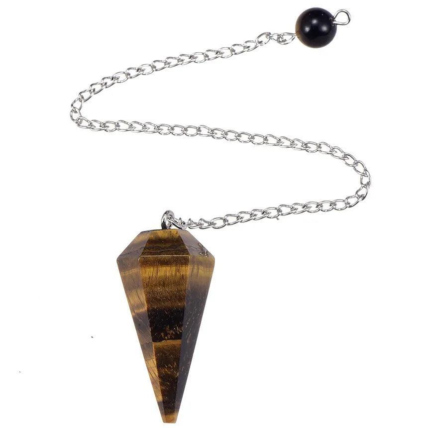 Tiger Eye Pendulum Faceted - Revolutionary Mystic