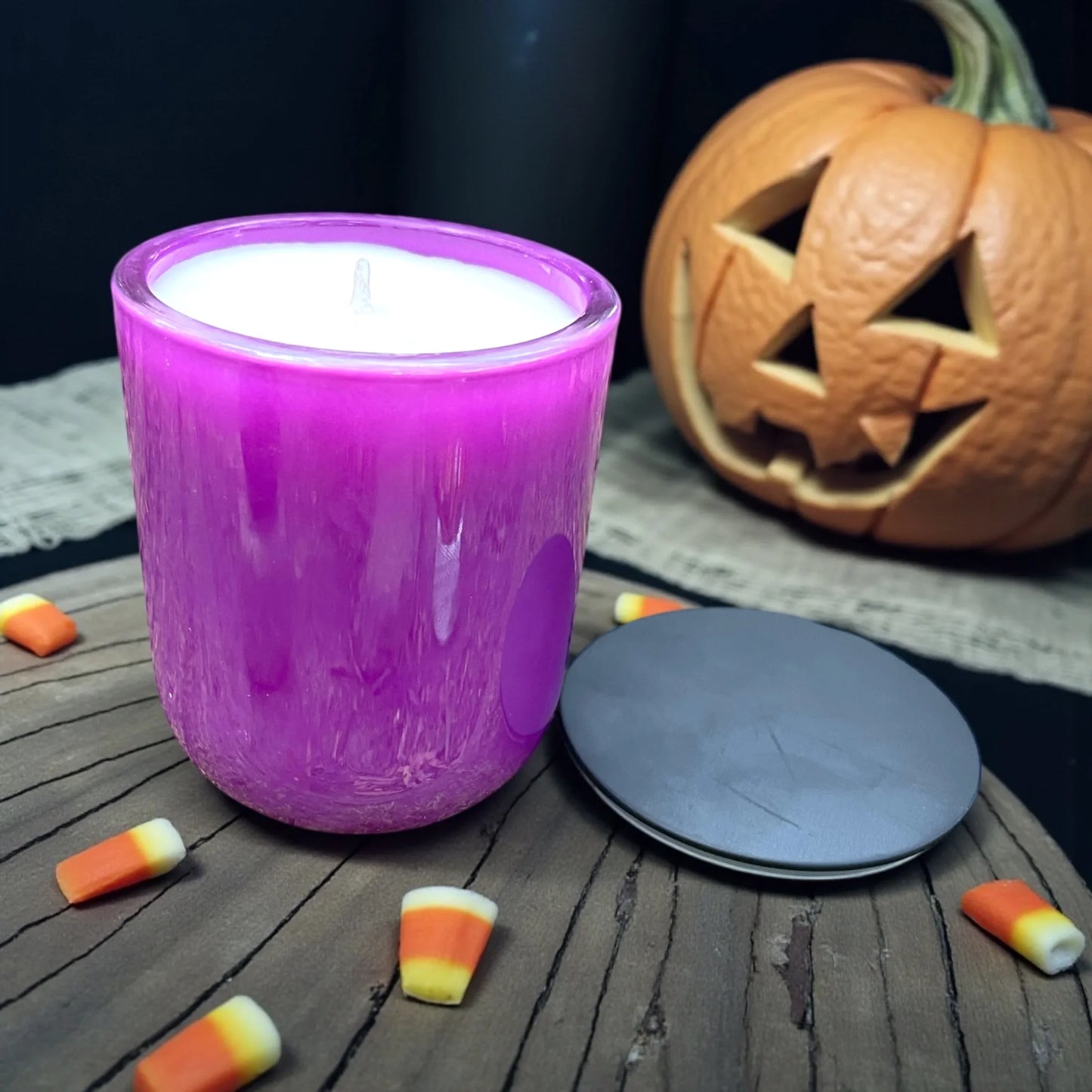 Velvet Séance Candle | Dark Orchid & Honey | 100% Soy Wax Halloween Candle - Revolutionary Mystic
