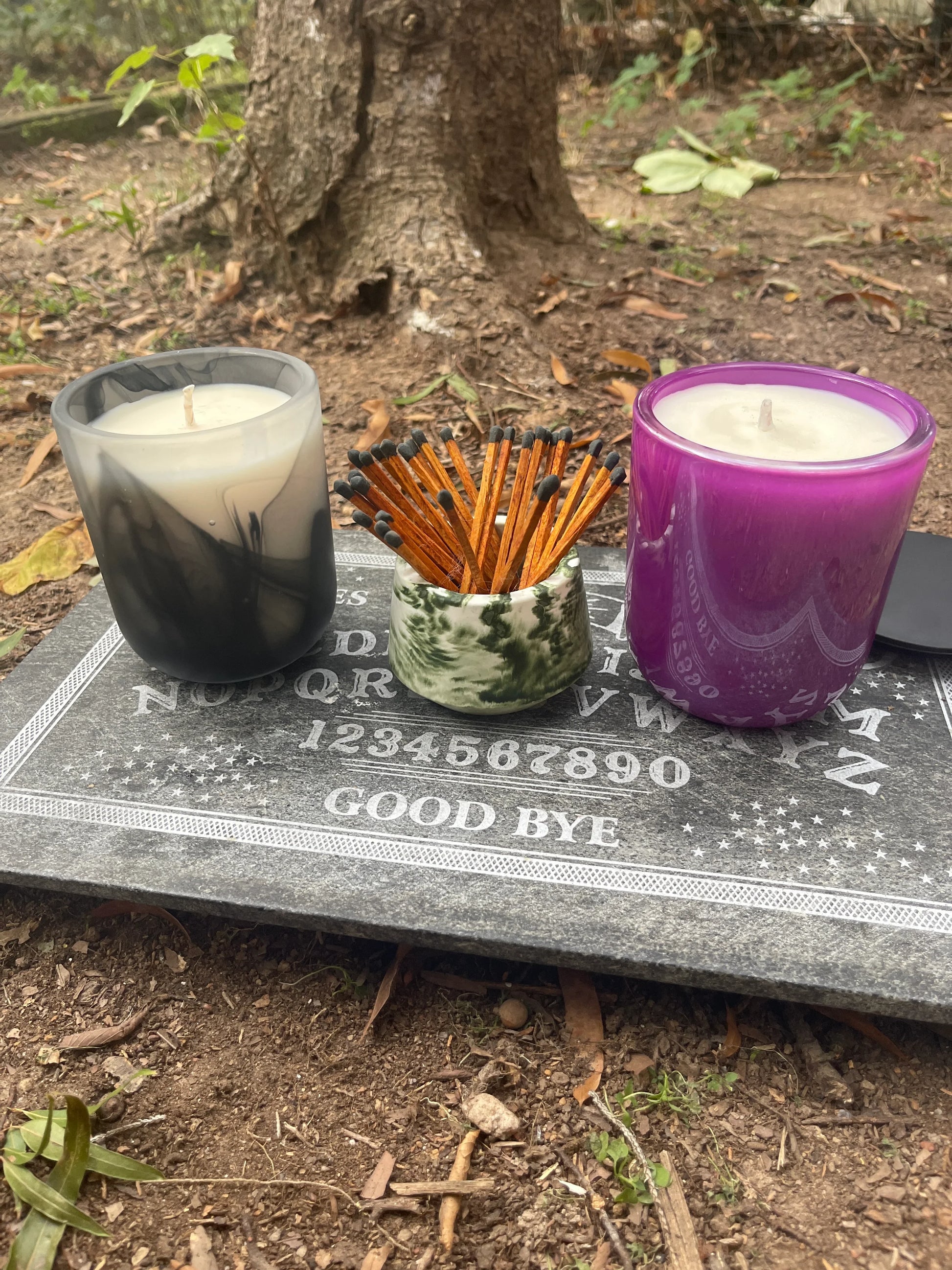 Velvet Séance Candle | Dark Orchid & Honey | 100% Soy Wax Halloween Candle - Revolutionary Mystic